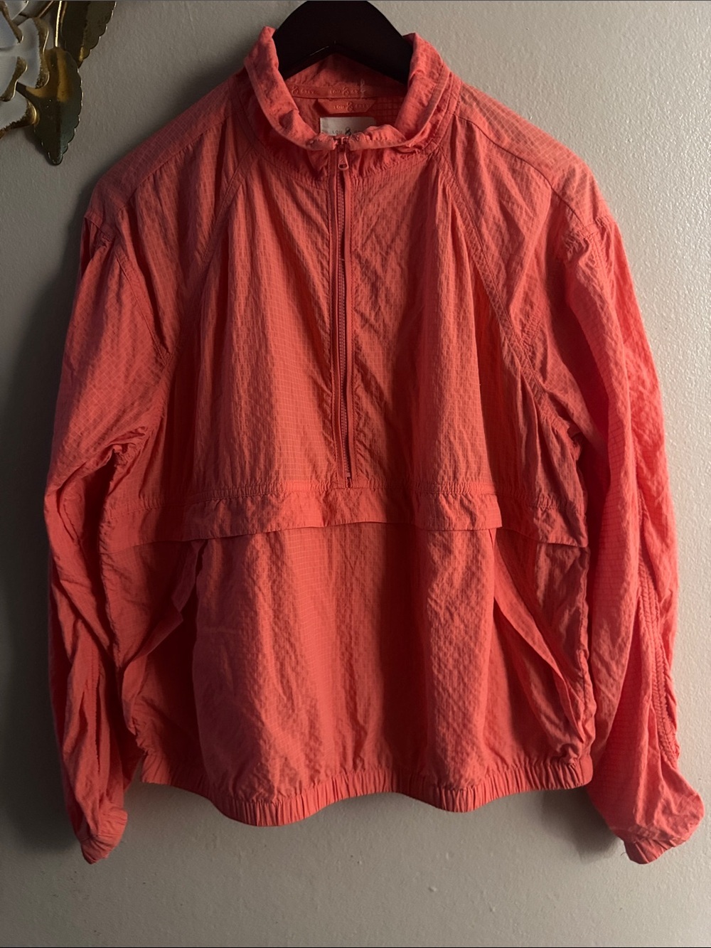 Lou & Grey Coral Half‑Zip Pullover Bomber Jacket